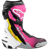 ALPINESTARS Supertech R Boots - Black/Magenta/White/Yellow - US 12 / EU 47 2220021-1634- 47