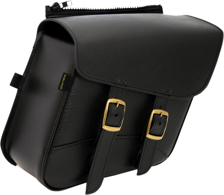 WILLIE & MAX LUGGAGE Brass Monkey Saddlebags - Slant - Brass - Small 59588-08