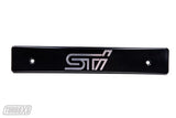 Turbo XS 15-17 Subaru WRX/STi Billet Aluminum License Plate Delete Black Machined STi Logo WS15-LPD-BLK-STI