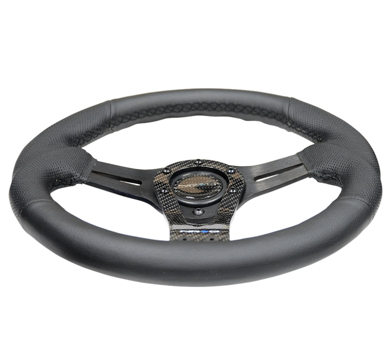 NRG Reinforced Steering Wheel (320mm) w/Carbon Center Spoke RST-002RCF