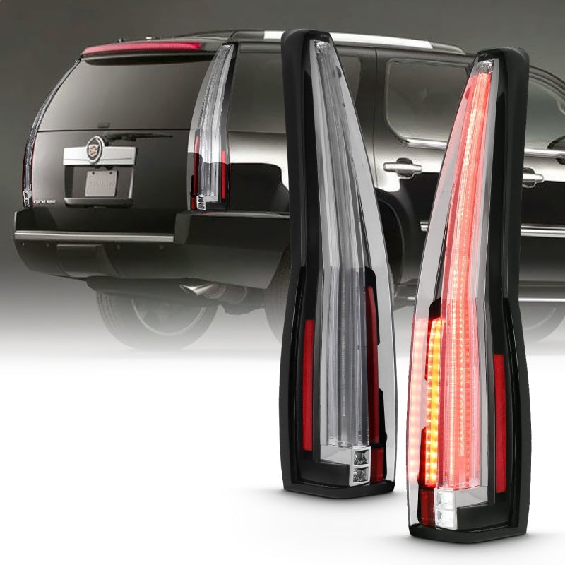 ANZO 2007-2014 Cadillac Escalade Led Taillights Red/Clear 311296