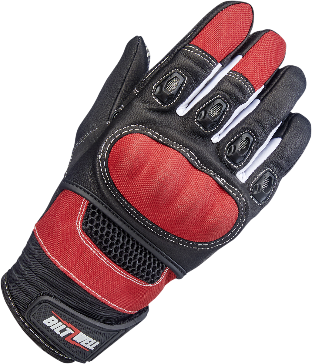 BILTWELL Bridgeport Gloves - Red - Medium 1509-0801-303