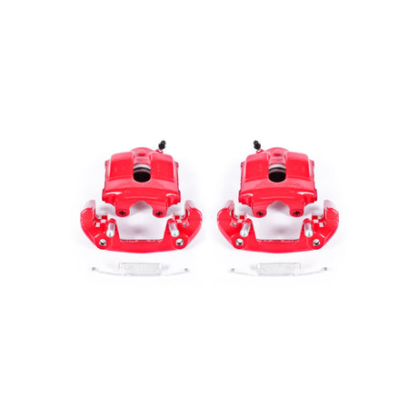 Power Stop 92-98 BMW 318i Front Red Calipers w/Brackets - Pair S1618