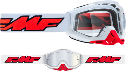 FMF PowerBomb Goggles - Rocket - White - Clear F-50036-00004 2601-2971