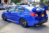Rally Armor 15-18 Subaru WRX/STi Sedan UR Black Mud Flap w/ Green Logo MF32-UR-BLK/CGN
