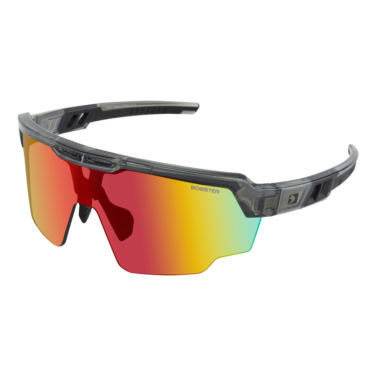 BOBSTER Wheelie Cycling Sunglass Gloss Clr Gry Smoked Blk/Rd Re WHEELIE : BWHE01