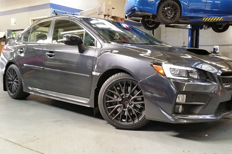 Rally Armor 15-21 Subaru WRX/STI (Sedan ONLY) White UR Mud Flap w/ Black Logo MF32-UR-WH/BLK