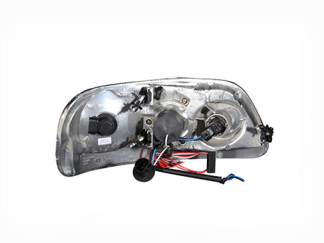 ANZO 1997.5-2003 Ford F-150 Projector Headlights w/ Halo and LED Chrome 1pc 111032