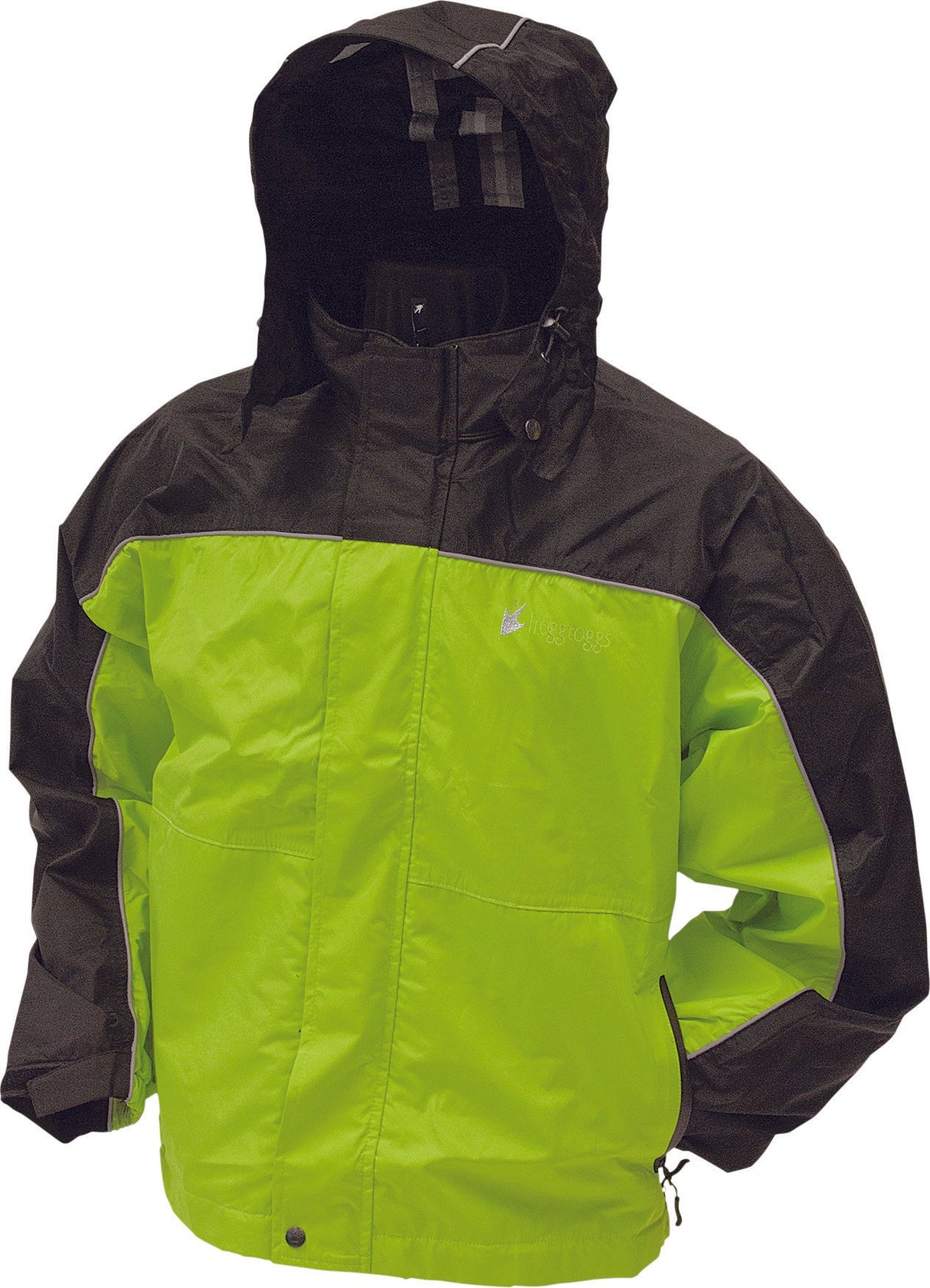 FROGG TOGGS Toadz Highway Rain Jacket Hi-Vis Green/Black Sm NTH65125-148SM