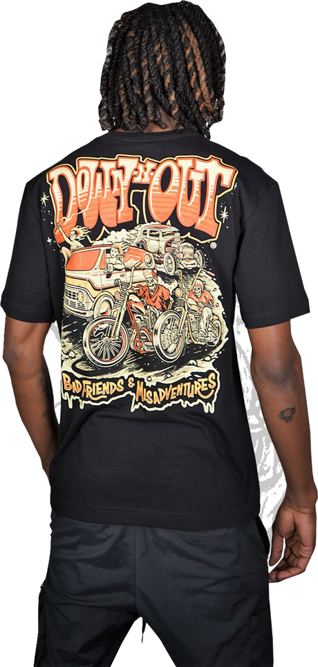LETHAL THREAT Down-N-Out 4 Life T-Shirt - Black - Small DT10044S