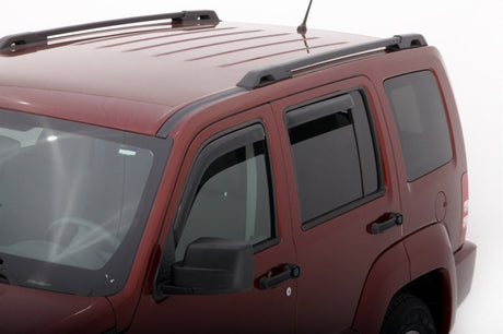 AVS 08-14 Jeep Liberty Ventvisor In-Channel Front & Rear Window Deflectors 4pc - Smoke 194964