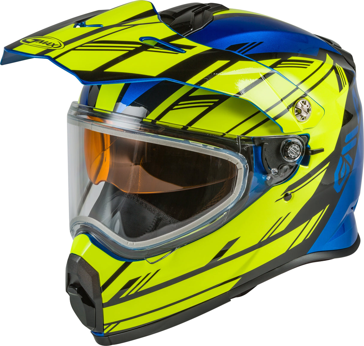 GMAX Youth At-21y Epic Snow Helmet Blue/Hi-Vis/Black Yl G2211042