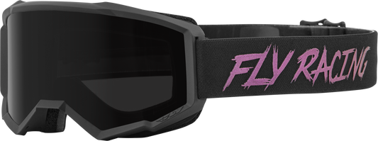 FLY RACING Zone W/C Goggle Black/Fusion W/Dark Smoke Hydrophoc Lens 37-51671