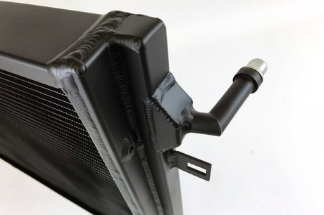 CSF BMW B58/B48 Front Mount Triple-Pass Heat Exchanger w/Rock Guard - Black 8131B