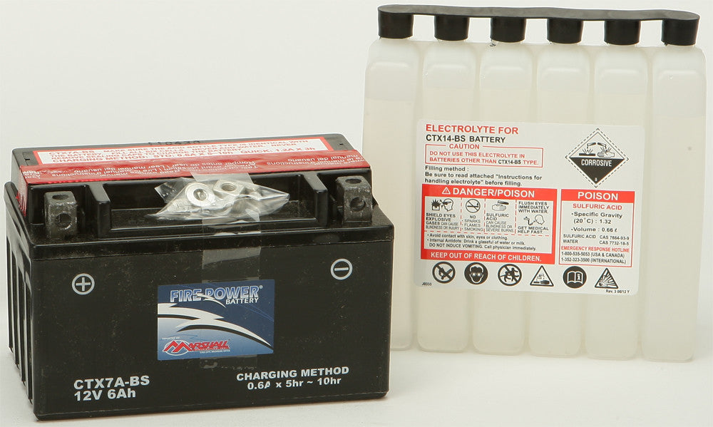 MARSHALLSBattery Maint Free Ctx7a -Bs Fire PowerCTX7A-BS~MAR