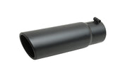 Gibson Rolled Edge Angle-Cut Tip - 4in OD/3.5in Inlet/12in Length - Black Ceramic 500645-B