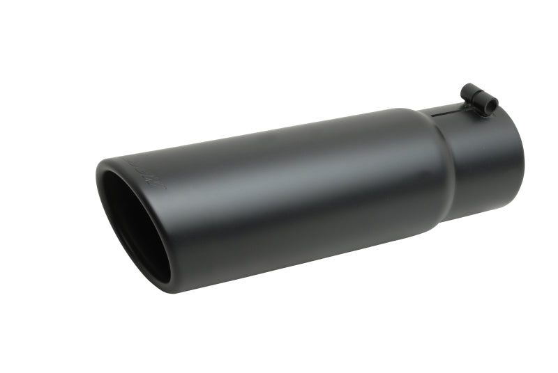 Gibson Rolled Edge Slash-Cut Tip - 5in OD/2.5-2.75in Inlet/12in Length - Black Ceramic 500647-B