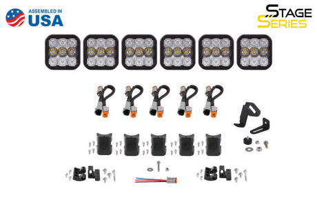 Diode Dynamics SS5 Sport Universal CrossLink 6-Pod Lightbar - White Combo DD6798