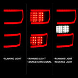 ANZO 18-19 Ford F-150 LED Taillight Black Housing Clear Lens Red Light Bar W/Sequential 311314