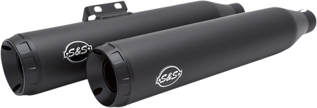 S&S CYCLE Grand National Slip-On Mufflers - Black 550-0754B