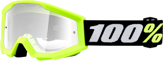 100% Strata Mini Goggles - Yellow - Clear Lens 50033-00003