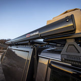 ARB Aluminum Awning, Black Frame, 8.2FT x 8.2FT, Installed with LED Light Strip 814412A