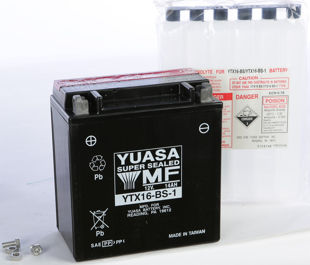 YUASA Battery Ytx16-Bs-1 Maintenance Free YUAM32X61