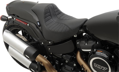 DRAG SPECIALTIES EZ-Solo Seat - Scorpion Stitch - Vinyl - FXFB '18-'22 ACT EZ-ON STYLE 0802-1128