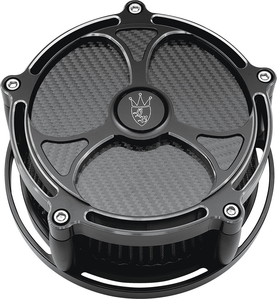 PREC. BILLET Billet Air Cleaner Black Label (Black) BLB-210-3H-BLK/BLACK