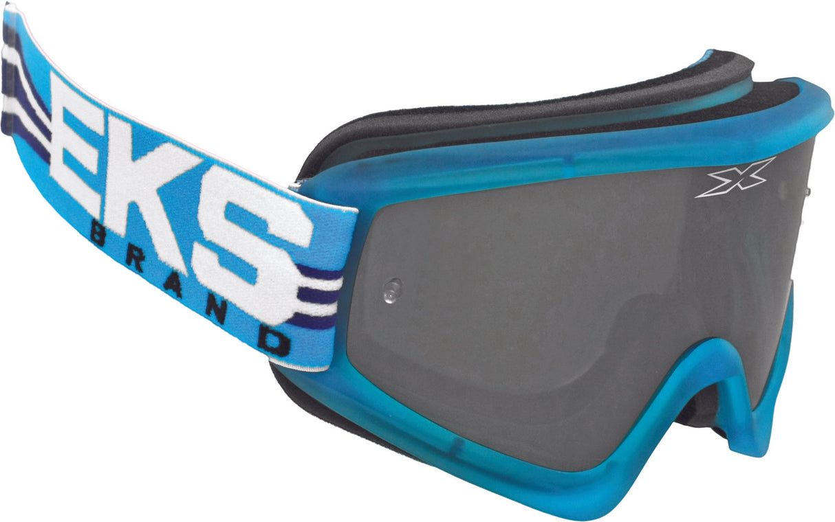 EKS BRAND Flat Out Mirror Goggle Cyan Blue/White/Silver 067-10370