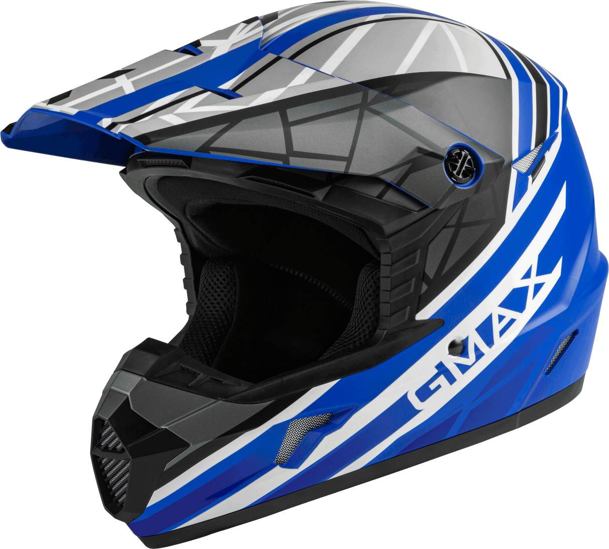 GMAX Youth Mx-46y Off-Road Mega Helmet Matte Blue/Blk/White Ys D3462620