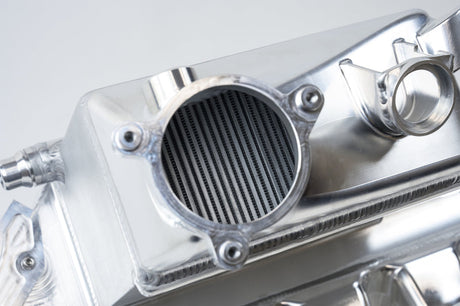 CSF BMW M2/M3/M4 S58 Comp &amp; Non-Comp (G8X) Charge-Air Cooler Manifold - Raw Billet 8233