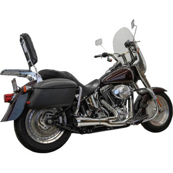 BASSANI XHAUST 2-into-1 Ripper Exhaust System - Short - Chrome - Twin Cam Softails  1S6C