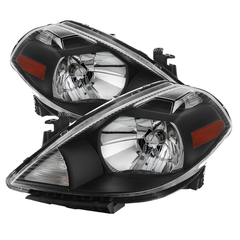 Xtune Nissan Versa 07-12 Crystal Headlights Black HD-JH-NV07-AM-BK 9023613