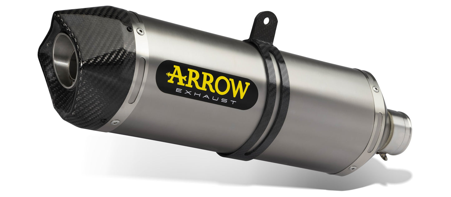 Arrow Kymco Ak 550'17/20 Homologated Aluminium Dark Race-Tech Silencer With Carbon End Cap For Arrow Collectors  73515akn