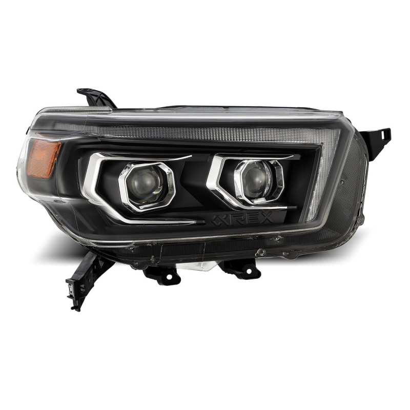 AlphaRex 10-13 Toyota 4Runner PRO-Series Projector Headlights Plank Style Black w/Seq Signal/DRL 880755