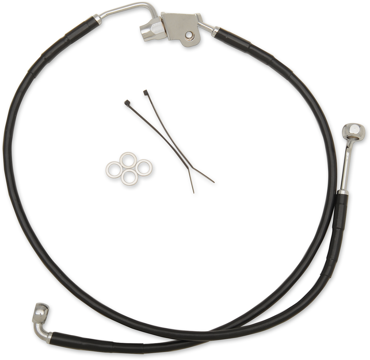 DRAG SPECIALTIES Brake Line - Rear - Black 640240B