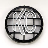 KC HiLiTES 6in. Round ABS Stone Guard for SlimLite/Daylighter Lights (Single) - Black/White KC Logo 7210