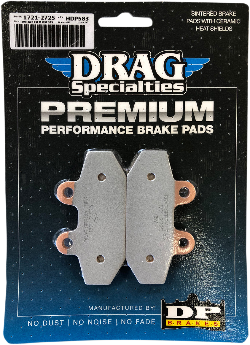 DRAG SPECIALTIES Pastillas de freno de metal sinterizado - Softail HDP583 