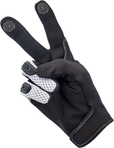 BILTWELL Anza Gloves - White - Medium 1507-0401-003