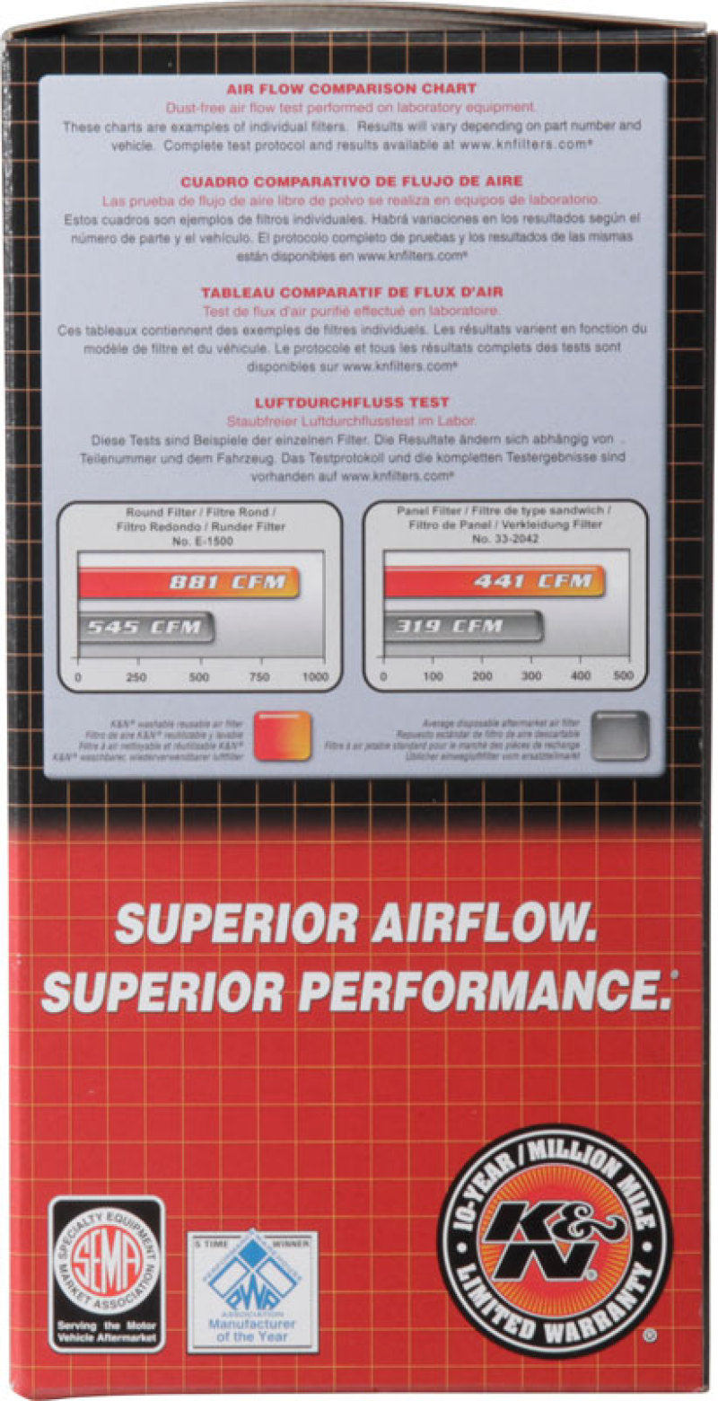 K&N 09+ Nissan GTR Drop In Air Filter 33-2413