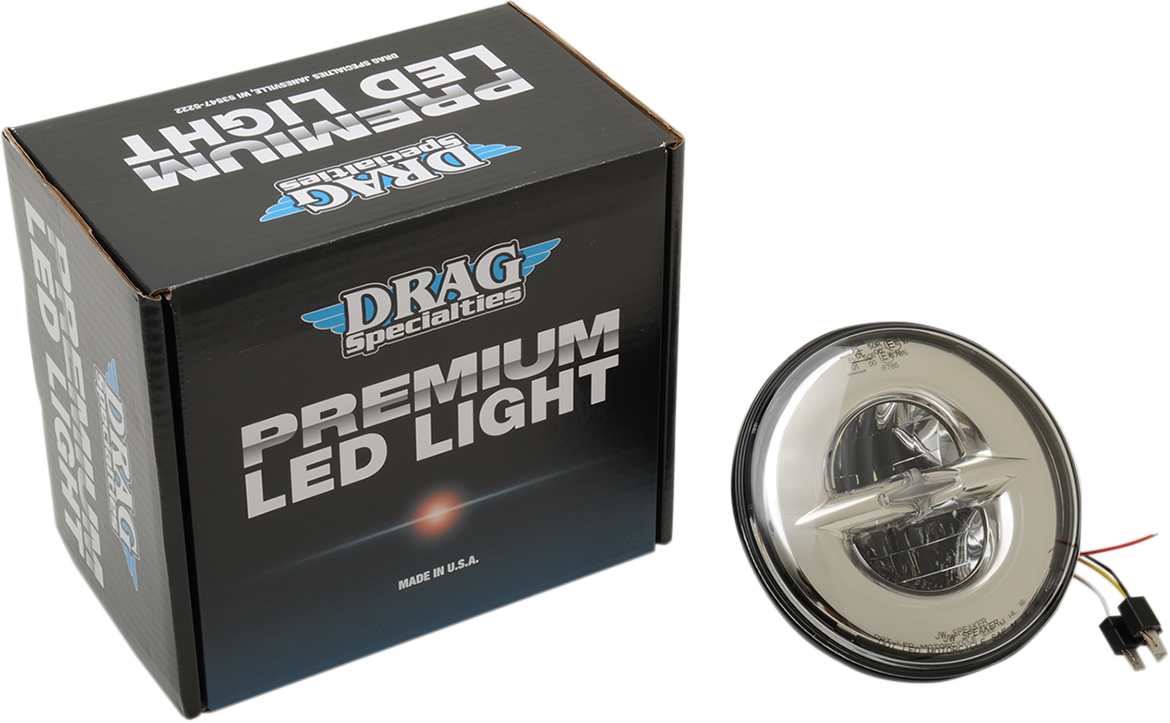 DRAG SPECIALTIES Faro estilo reflector de 7" - Cromado 552864