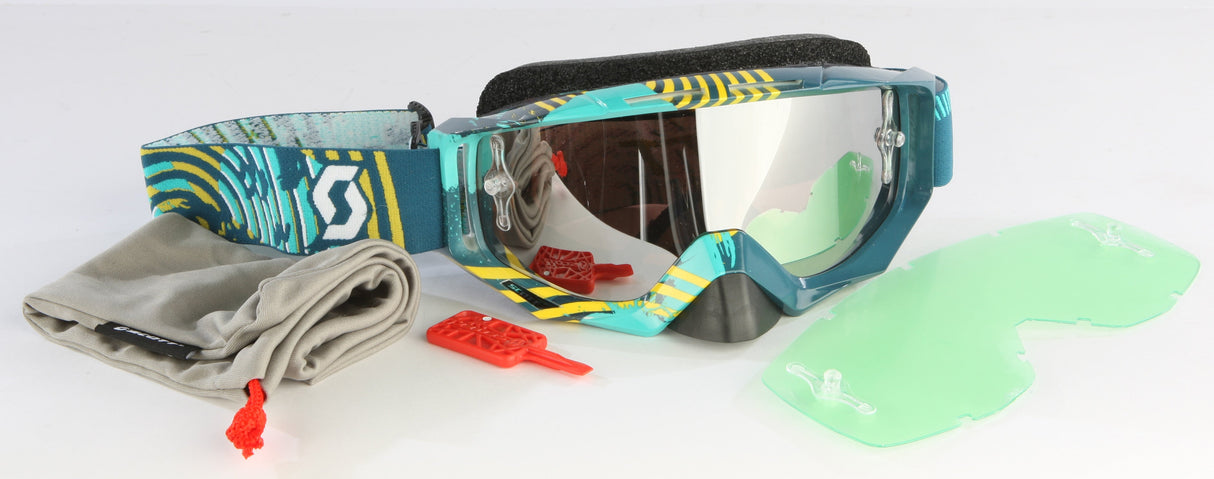 SCOTT Tyrant Goggle Vinyl Green/Yellow W/Chrome Lens 221330-3611015