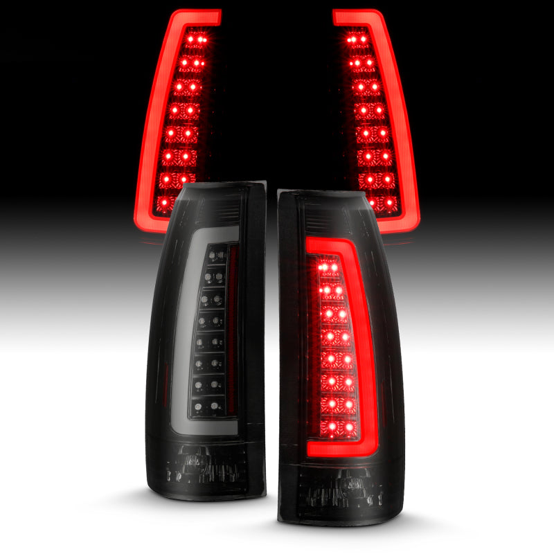 ANZO 1999-2000 Cadillac Escalade LED Taillights Black Housing Smoke Lens Pair 311345