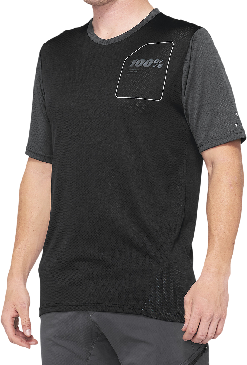 100% Ridecamp Jersey - Charcoal/Black - Large 40027-00007