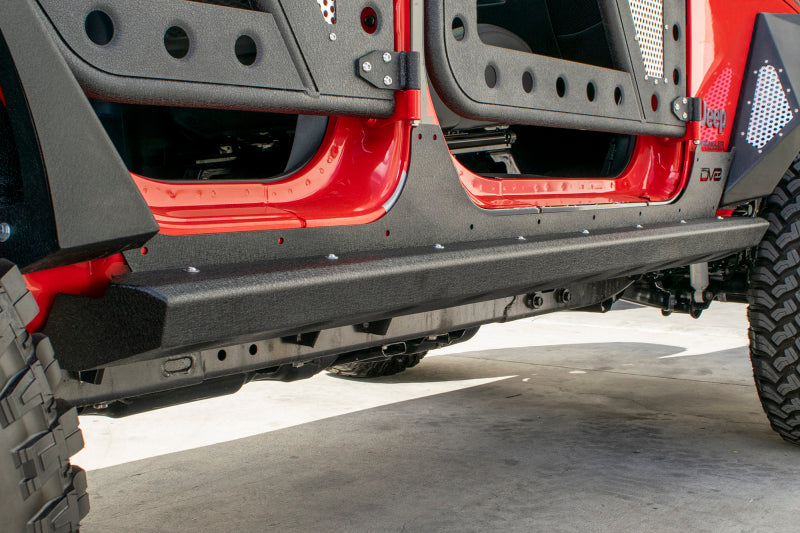 DV8 Offroad 2007-2018 Jeep Wrangler JK (4-door) Frame Mounted Sliders SRSOTB-13