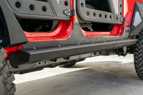 DV8 Offroad 2007-2018 Jeep Wrangler JK (4-door) Frame Mounted Sliders SRSOTB-13