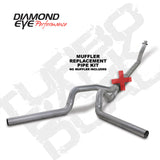 Diamond Eye KIT 4in TB MFLR RPLCMENT PIPE DUAL AL: 94-02 DODGE CUMMINS 5.9L K4214A-RP