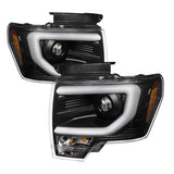 Spyder Ford F150 09-14 Projector Headlights Halogen Model- Light Bar DRL Blk PRO-YD-FF15009-LBDRL-BK 5077592