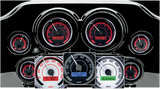 DAKOTA DIGITAL MVX-8K Series Analog/Digital 6-Gauge Kit - Black Bezel - White Face with Gray Background MVX-8600-WG-K